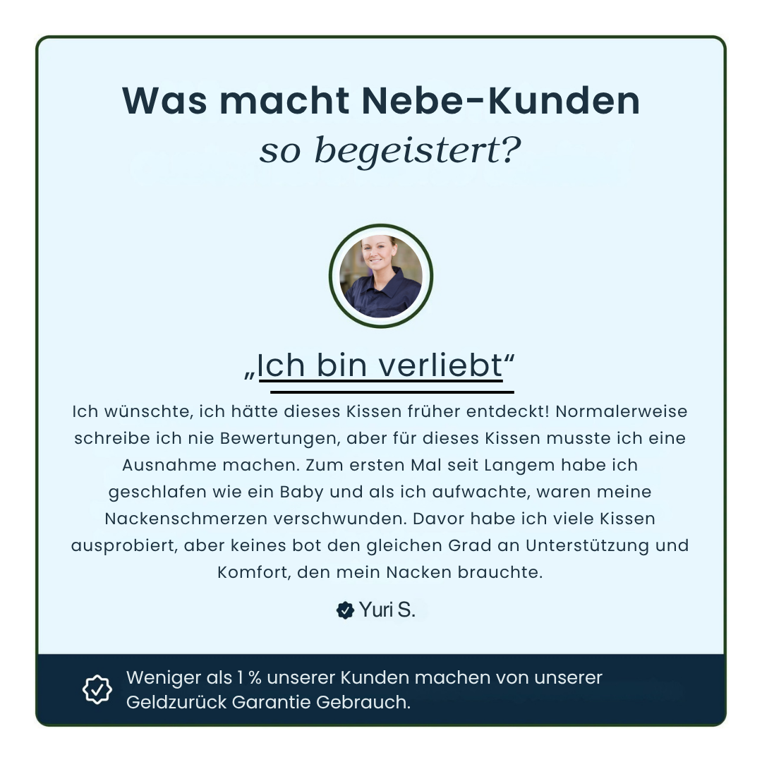 Ergonomisches Kissen zur Nackenschmerzlinderung