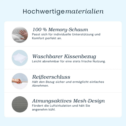 Ergonomisches Kissen zur Nackenschmerzlinderung