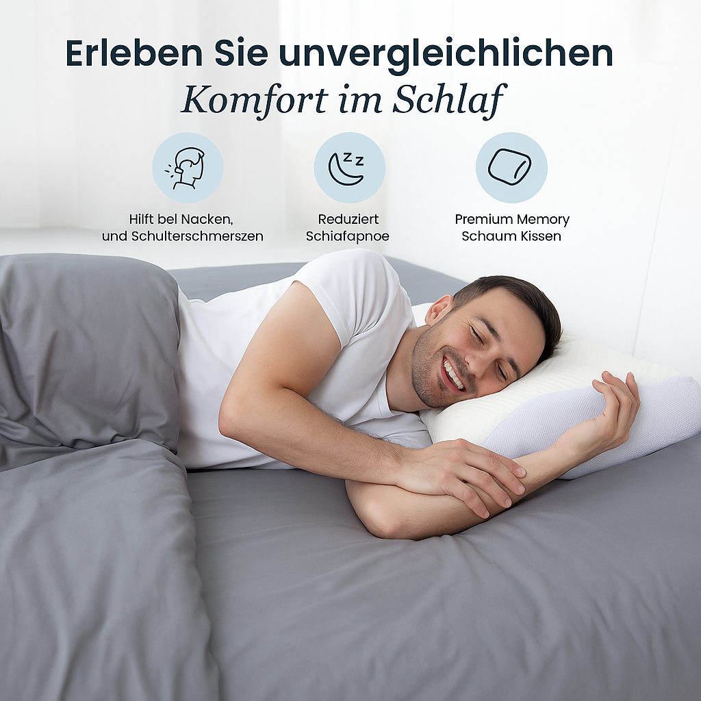 Ergonomisches Kissen zur Nackenschmerzlinderung