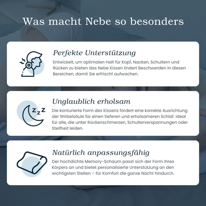 Ergonomisches Kissen zur Nackenschmerzlinderung